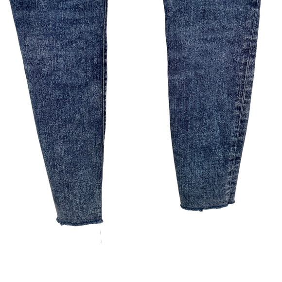 Asos Ridley Jeans 26 Blue With Front Split Seam And Vent Hem - Picture 8 of 11
